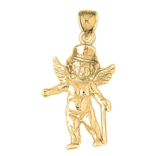 10K, 14K or 18K Gold Angel Pendant
