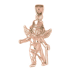 10K, 14K or 18K Gold Angel Pendant