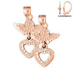 14K or 18K Gold Angel Earrings