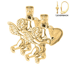 14K or 18K Gold Angel Earrings