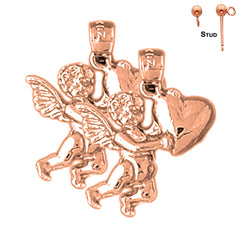 14K or 18K Gold Angel Earrings