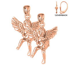 14K or 18K Gold Angel 3D Earrings
