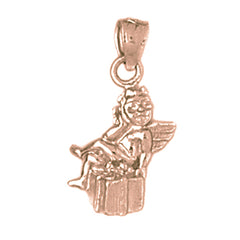 10K, 14K or 18K Gold Angel Pendant