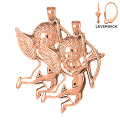 14K or 18K Gold Angel Earrings