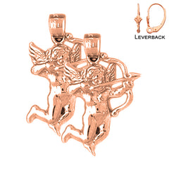 14K or 18K Gold Angel Earrings