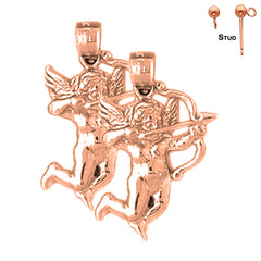 14K or 18K Gold Angel Earrings