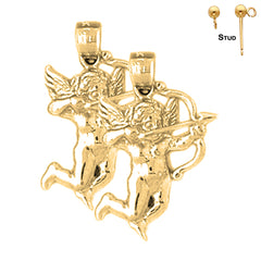 14K or 18K Gold Angel Earrings