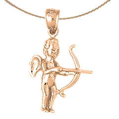 14K or 18K Gold Angel Pendant