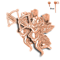 14K or 18K Gold Angel Earrings