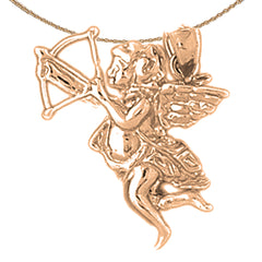 10K, 14K or 18K Gold Angel Pendant