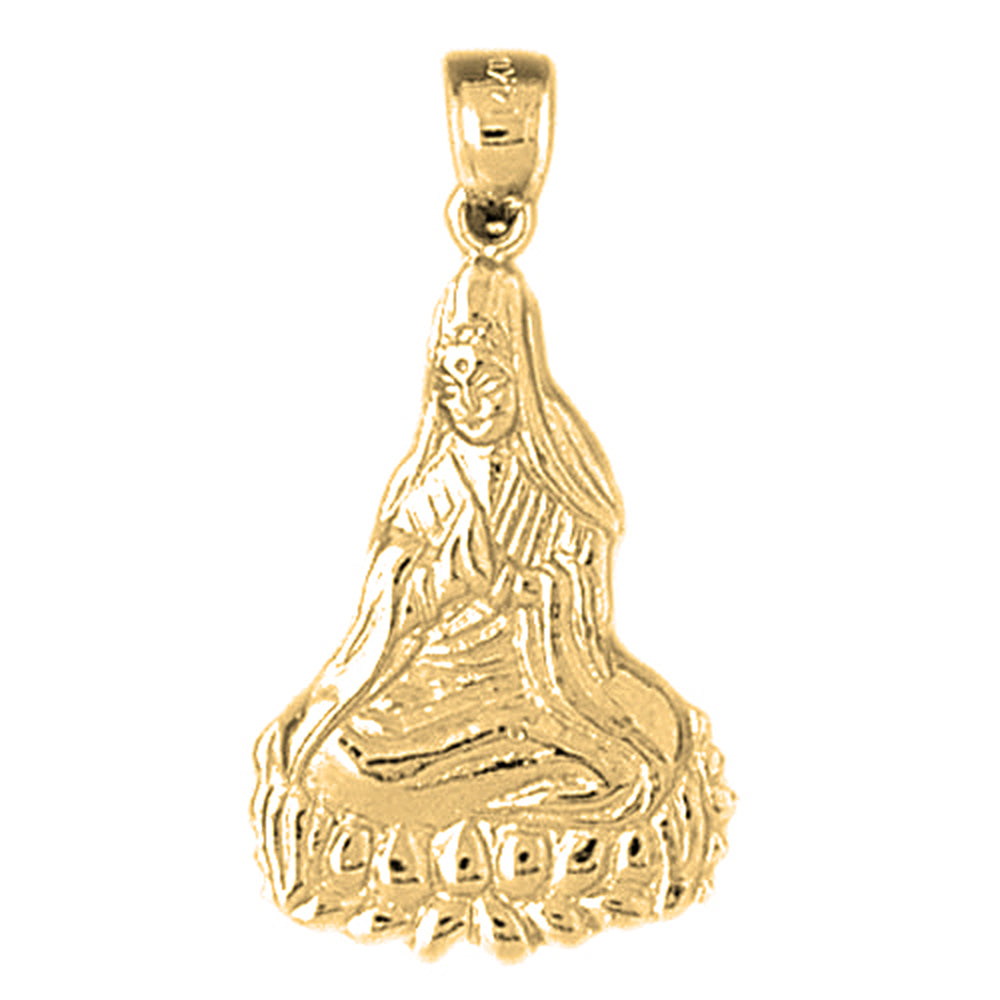 10K, 14K or 18K Gold Buddha Pendant