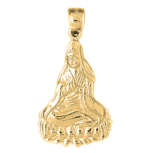 10K, 14K or 18K Gold Buddha Pendant