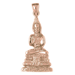 10K, 14K or 18K Gold Buddha Pendant
