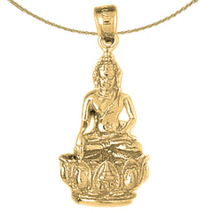 10K, 14K or 18K Gold Buddha Pendant