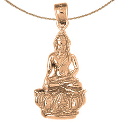 10K, 14K or 18K Gold Buddha Pendant