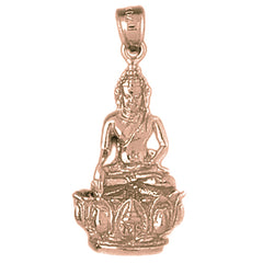 10K, 14K or 18K Gold Buddha Pendant