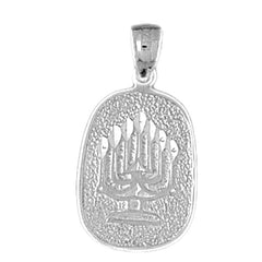 14K or 18K Gold Menorah Pendant