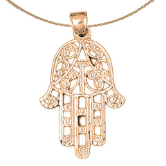 10K, 14K or 18K Gold Hamsa Pendant