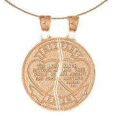 10K, 14K or 18K Gold Breakable Mizpah & Scripture Pendant