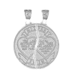 10K, 14K or 18K Gold Breakable Mizpah & Scripture Pendant