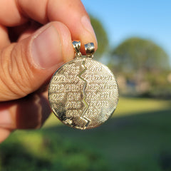 10K, 14K or 18K Gold Breakable Round Mizpah Pendant
