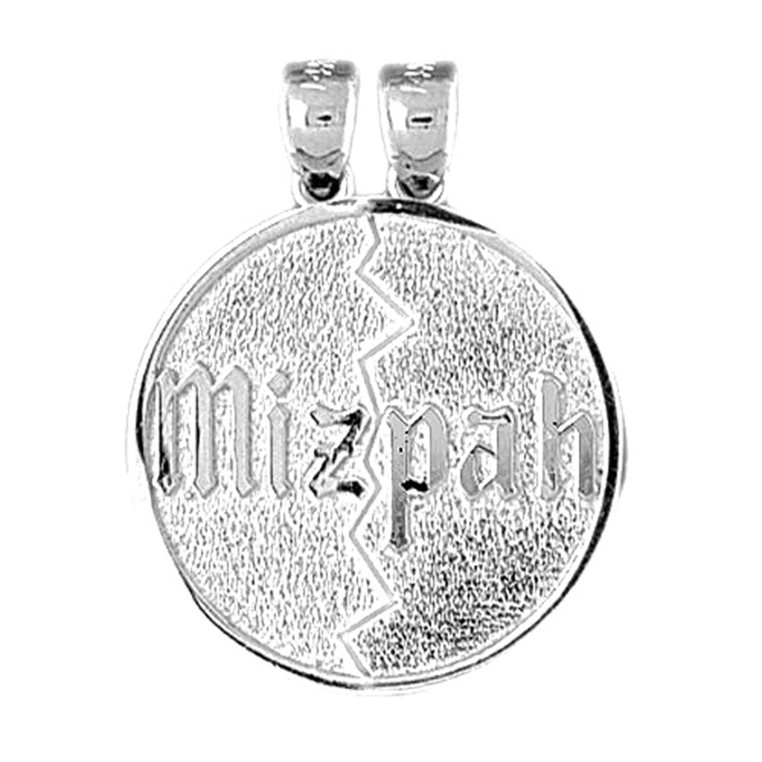 10K, 14K or 18K Gold Breakable Round Mizpah Pendant
