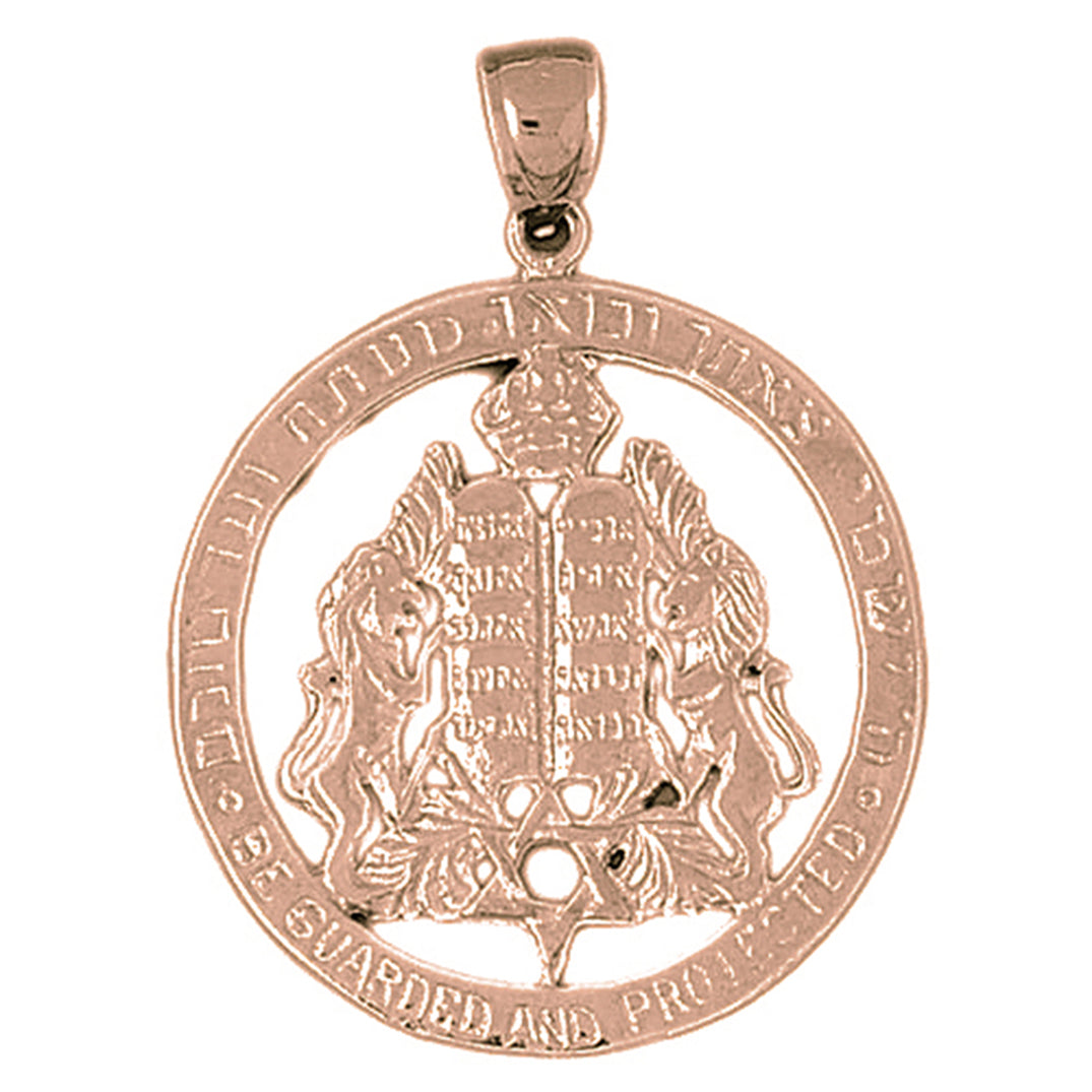 10K, 14K or 18K Gold Ten Commandments Pendant