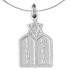 14K or 18K Gold Ten Commandments Pendant