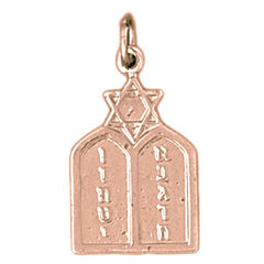 14K or 18K Gold Ten Commandments Pendant