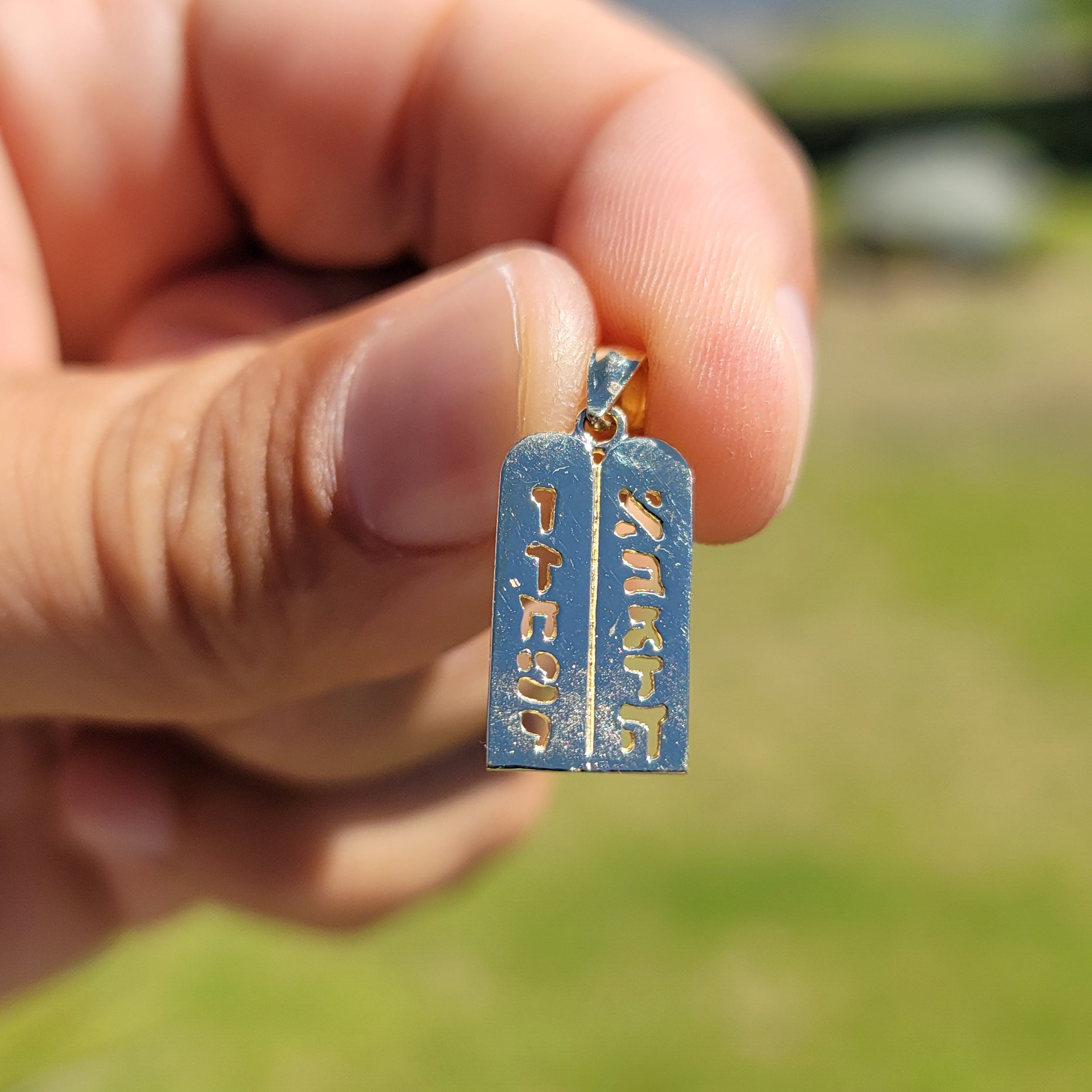14K or 18K Gold Ten Commandments Pendant
