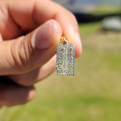 14K or 18K Gold Ten Commandments Pendant