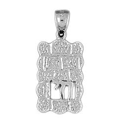 14K or 18K Gold Wailing Wall Pendant