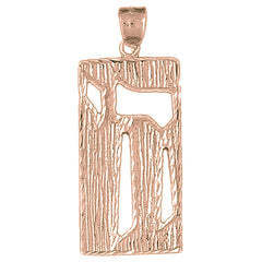 10K, 14K or 18K Gold Jewish Chai Pendant