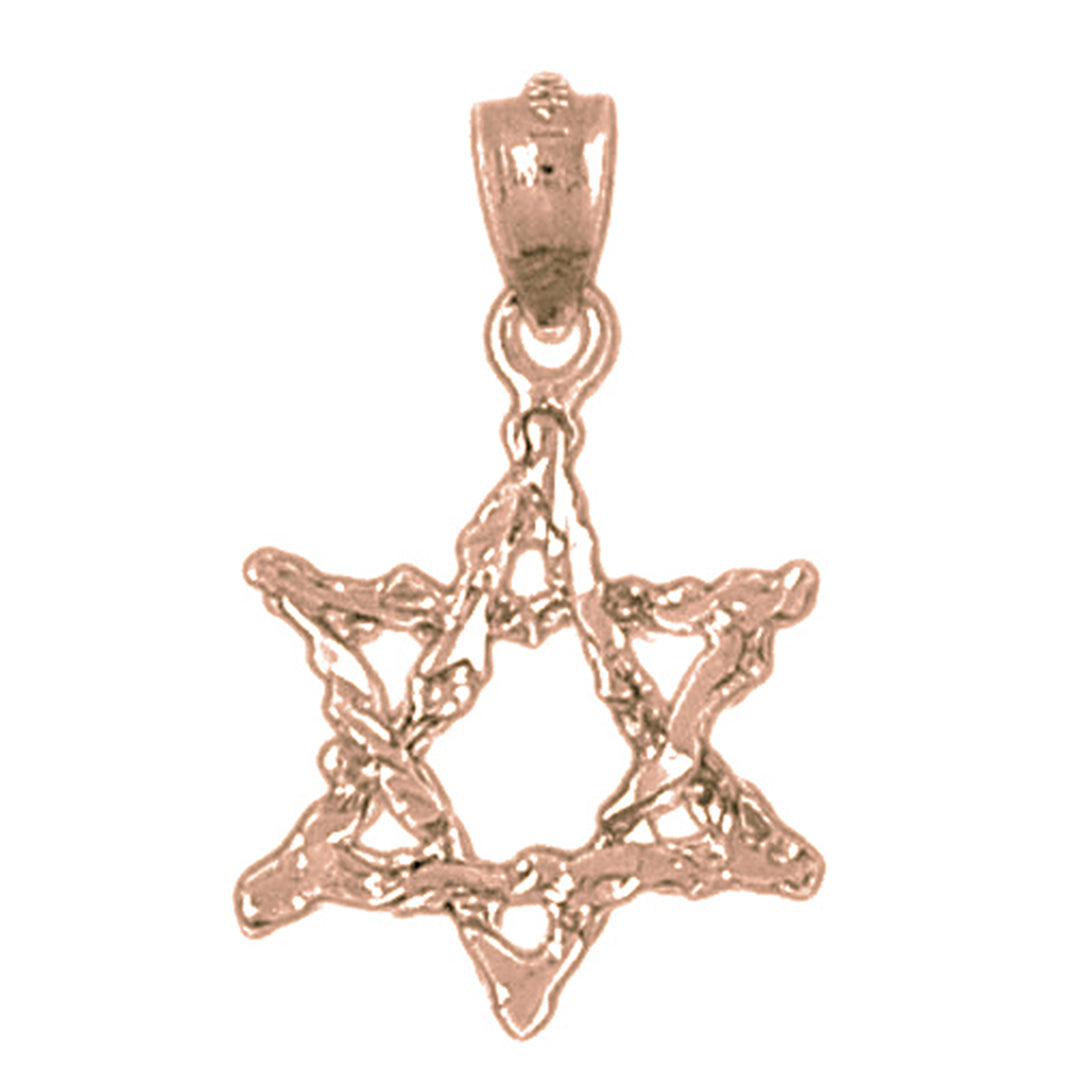 14K or 18K Gold Star of David Pendant