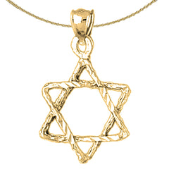 14K or 18K Gold Star of David Pendant
