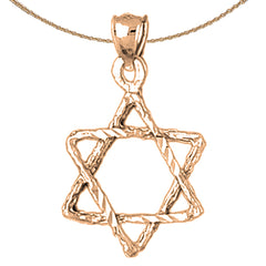 14K or 18K Gold Star of David Pendant