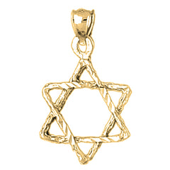 14K or 18K Gold Star of David Pendant