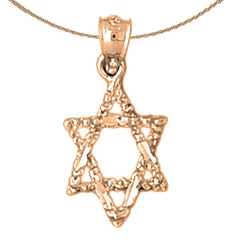 14K or 18K Gold Star of David Pendant