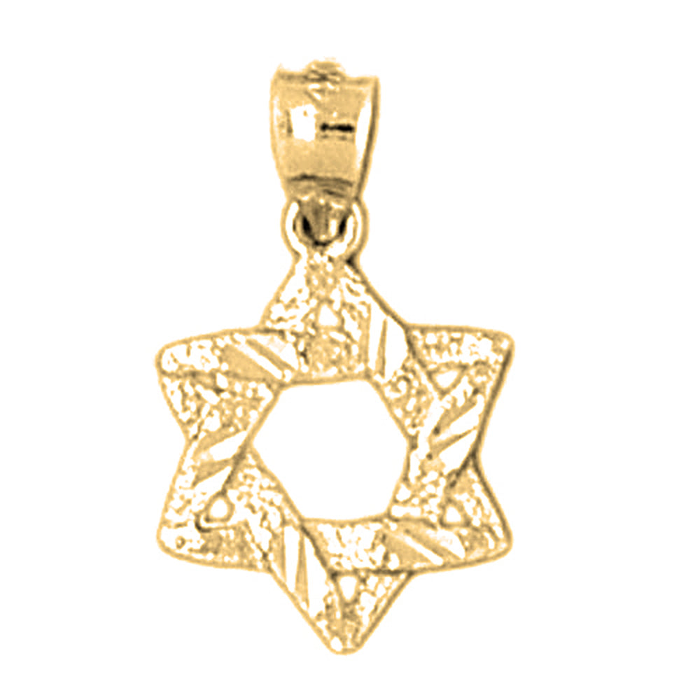 14K or 18K Gold Star of David Pendant