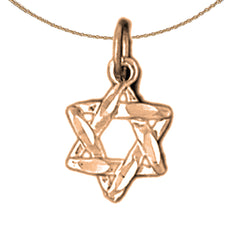 14K or 18K Gold Star of David Pendant