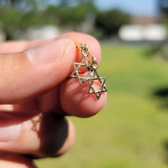 Colgante Estrella de David de Oro de 14K o 18K