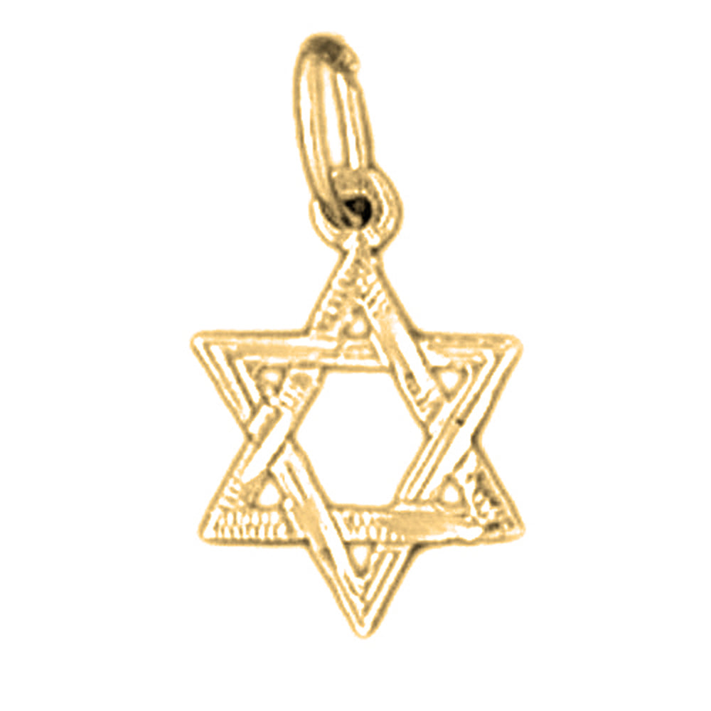 14K or 18K Gold Star of David Pendant