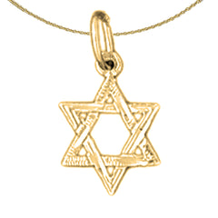 Colgante Estrella de David de Oro de 14K o 18K
