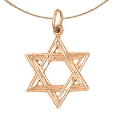 Colgante Estrella de David de Oro de 14K o 18K