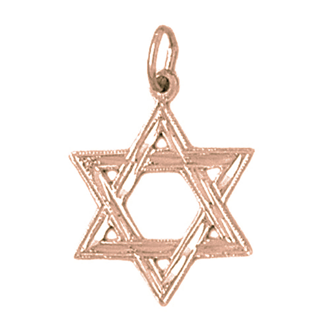 14K or 18K Gold Star of David Pendant