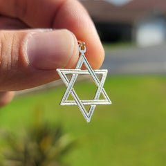 14K or 18K Gold Star of David Pendant