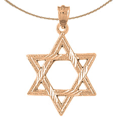 Colgante Estrella de David de Oro de 14K o 18K