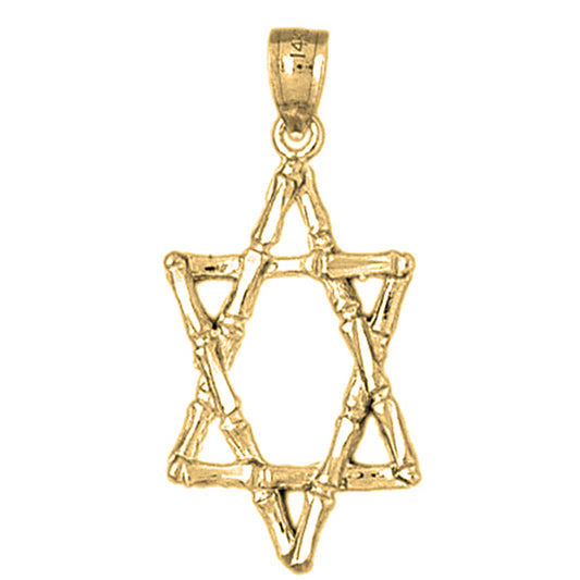 14K or 18K Gold Star of David Pendant
