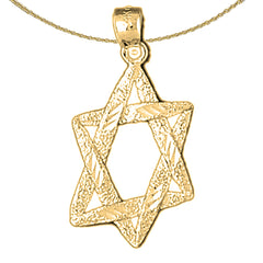 14K or 18K Gold Star of David Pendant