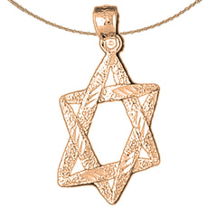14K or 18K Gold Star of David Pendant